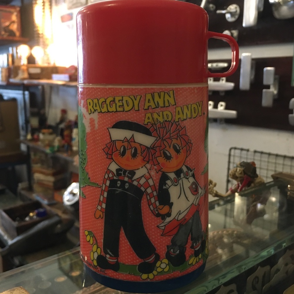 Vintage Raggedy Ann and Andy thermos.